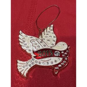 Danbury Mint 2013 Annual Christmas Crystals Ornament Crystal Dove